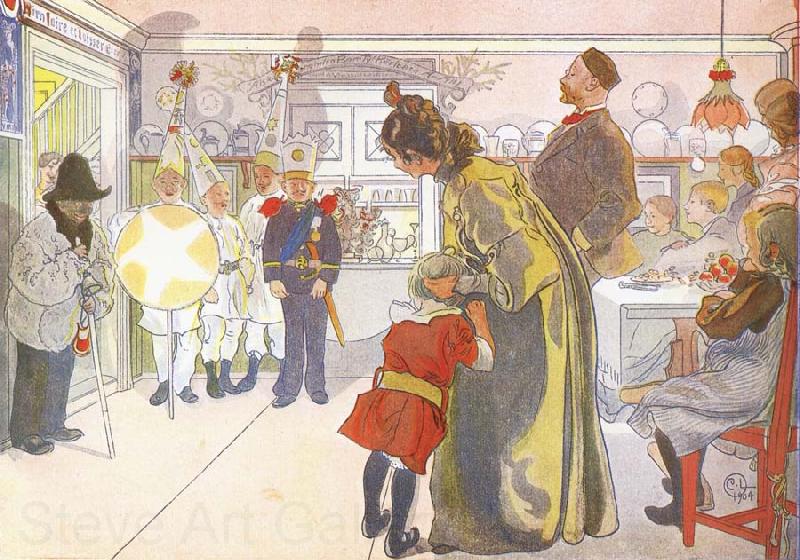 Carl Larsson Star Boys Call at Larssons France oil painting art